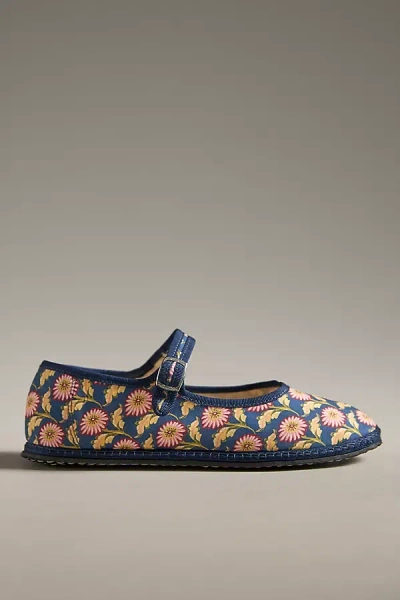 Vibi Venezia Mary Jane Flats In Blue