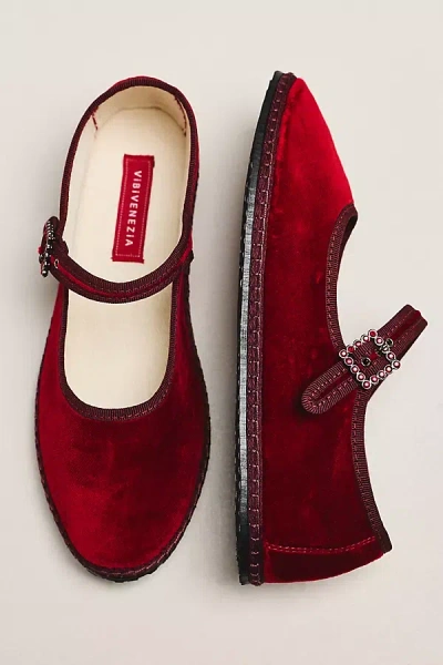 Vibi Venezia Mary Jane Flats In Red
