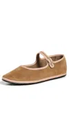 Vibi Venezia Mary Jane Suede Furlana Ballet Flats Castagna In Castagna