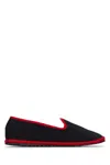 Vibi Venezia Black Slip On Loafers In Black