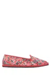 Vibi Venezia Printed Canvas Ballerinas In Multi