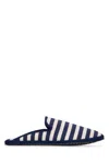 Vibi Venezia Loafers Striped Pattern Espadrille Sole In Blue