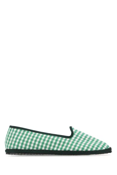 Vibi Venezia Printed Canvas Ballerinas