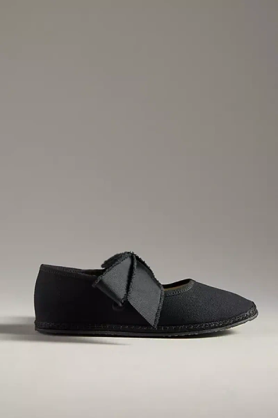 Vibi Venezia Ribbon-tie Mary-jane Flats In Grey