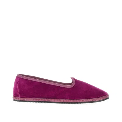 Vibi Venezia Velvet Slippers In Purple