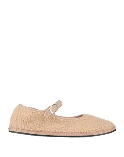 Vibi Venezia Woman Ballet Flats Beige Size 8 Textile Fibers In Sand