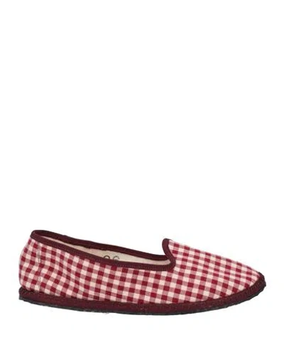 VIBI VENEZIA VIBI VENEZIA WOMAN LOAFERS BURGUNDY SIZE 6 COTTON