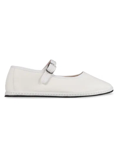 Vibi Venezia Women's Canvas Mary Janes In White