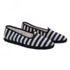 Vibi Venezia Women's Classic Cotton Furlana Loafer In Gondola Blu In Multi