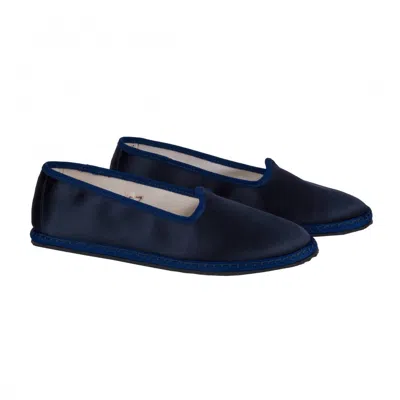Vibi Venezia Women's Classic Silk Furlana Slippers In Mirtillo In Multi