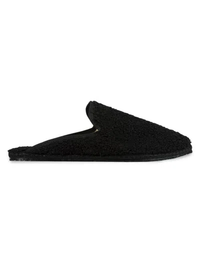 Vibi Venezia Women's Faux-fur Bouclé Sabot Slippers In Black