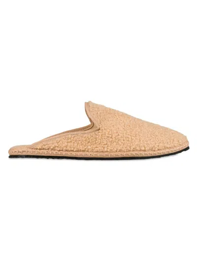 Vibi Venezia Women's Faux-fur Bouclé Sabot Slippers In Neutral