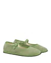 Vibi Venezia 10mm Mary Jane Salvia Velvet Loafers In Light Green