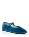 Vibi Venezia Cotton Velvet Mary Jane Loafers In Delfina