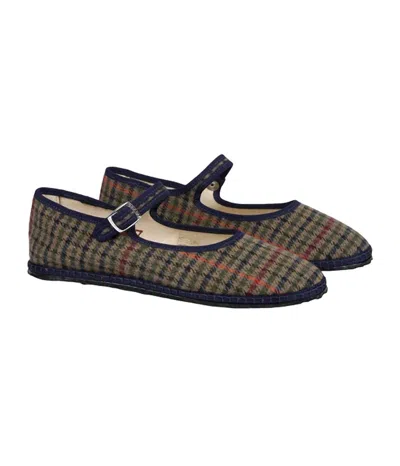 Vibi Venezia Women's Mary Jane Wool Shoe In Blue/green In Multi