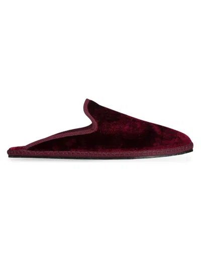Vibi Venezia Women's Satin Velvet Sabot Slippers In Burgundy
