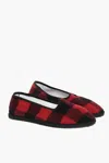 Vibi Venezia Woolrich Wool Buffalo Checked Ballet Flat In Multi