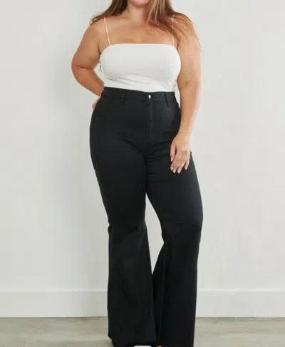 Vibrant M.i.u Bell Bottom In Black
