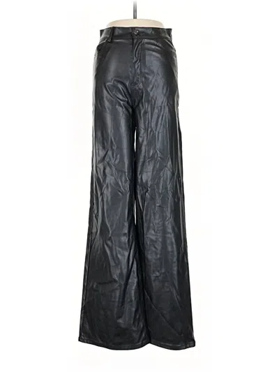 Pre-owned Vibrant M.i.u Faux Leather Pants In Black