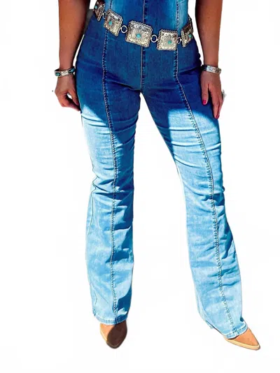 Vibrant M.i.u The Daley Denim Jumpsuit In Blue