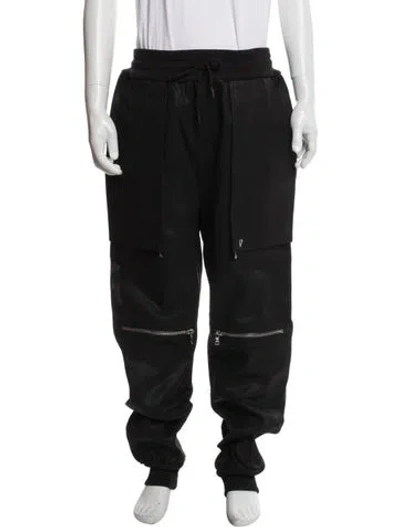 Pre-owned Vibrate Graphic Print Joggers In Black