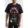 Vic Garcia World Blessed Embroidered Cotton Graphic T-shirt In Black