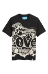 Vic Garcia World Love Flower Graphic T-shirt