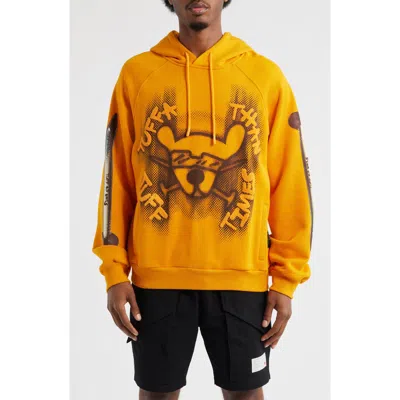 Vic Garcia World Tuff As Nails Cotton French Terry Graphic Hoodie In Orange
