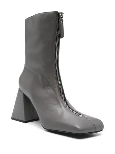 Vic Matie 100mm Daytona Ankle Boots In Grey