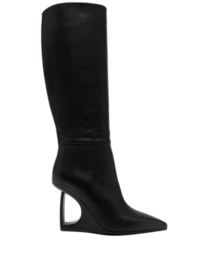 Vic Matie 100mm Leather Boots In Black