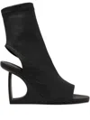 Vic Matie 100mm Open-toe Boots In Black
