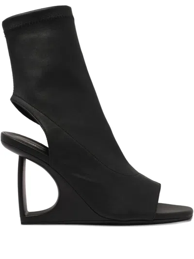 Vic Matie 100mm Open-toe Boots In Black