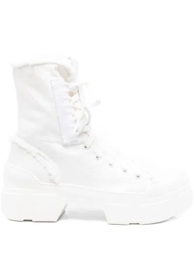 Vic Matie 40mm Frayed Lace-up Combat Boots