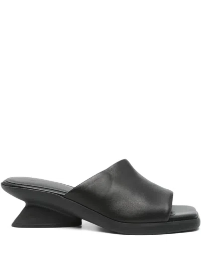 Vic Matie Black Leather Sandals