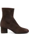 Vic Matie 50mm Chamois Zip-up Boots In Brown