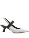 Vic Matie 70mm Slingback Pumps In Grey