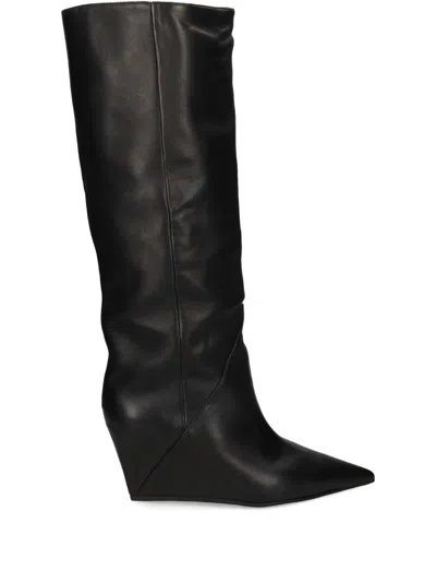 Vic Matie 75mm Pointed-toe Knee Boots In Black