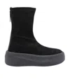 Vic Matie Stretch-fabric Platform Trainers In Black