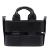 Vic Matie Leather Black Handbag In Black