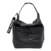 Vic Matie Leather Shoulder Bag In Black