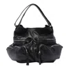 Vic Matie Leather Shoulder Bag In Black