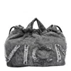 Vic Matie Brushed Effect Handbag In Silver