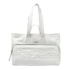 Vic Matie Logo-lettering Quilted Tote Bag In White
