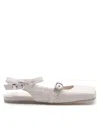 Vic Matie Ballerina Shoes Square Closed Chanel In Nappa Color Bone In White