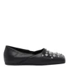 Vic Matie Vic Matié Square Closed Slipper Shoe In Nappa Leather In Black