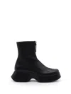 VIC MATIE BLACK ANKLE BOOT IN STRETCH NAPPA WITH ZIP