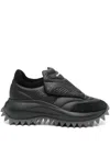 Vic Matie Vic Matié Black Wedge Sole Sneakers With Textured Upper In Black