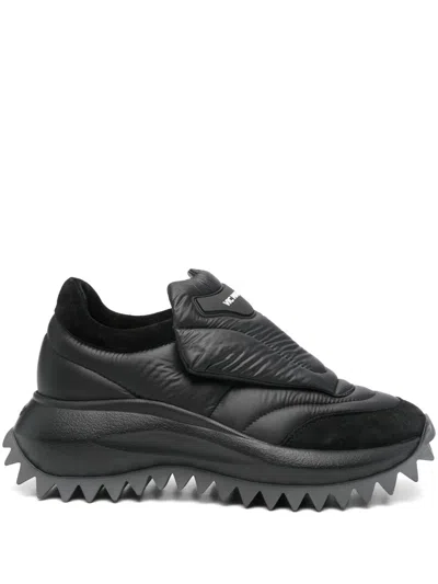 Vic Matie Vic Matié Black Wedge Sole Sneakers With Textured Upper