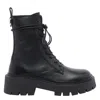 Vic Matie Round Toe Ankle Boots In Black