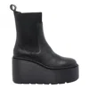 Vic Matie Elodie 101 High Heels Ankle Boots In Black Leather In Black